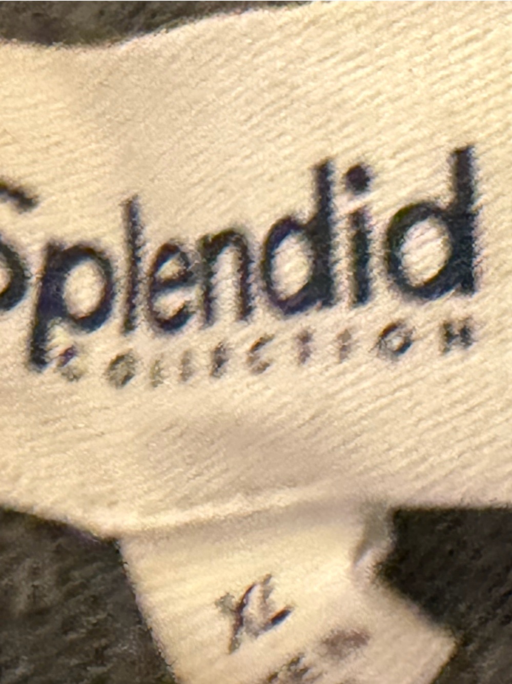 Splendid Olive and Charcoal Camo Crew Sweatshirt - Picture 3 of 4